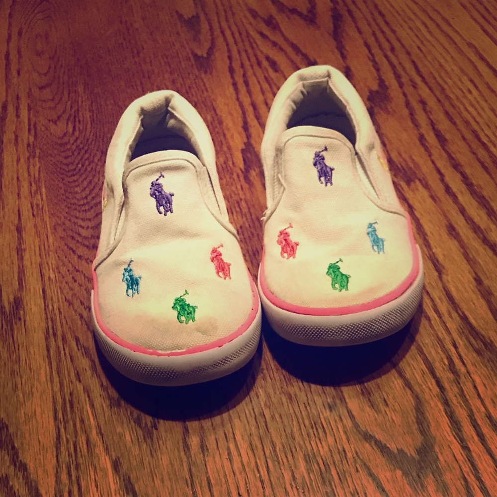 🐎Polo Ralph Lauren Multicolor🌈 Canvas Sneakers👟